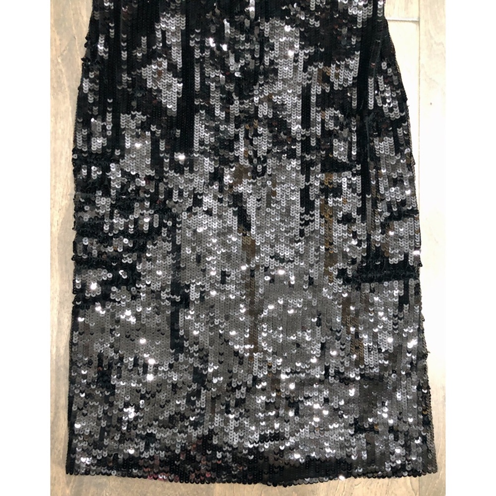 Jason Wu Black sequined georgette midi dress SZ 6 - Picture 11 of 15
